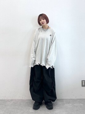 「アイテム（スウェット）」を使った、まいてぃさん（レディース・158cm・20代）の夏コーディネート