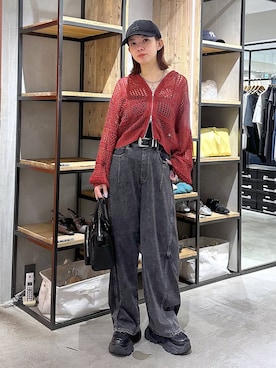 「PAGEBOY（ページボーイ）のプラットチャンキースニーカー（スニーカー、ブラック系）」を使った、まいてぃさん（レディース・158cm）の春コーディネート
