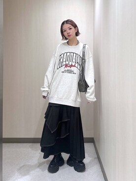 「アイテム（スウェット）」を使った、まいてぃさん（レディース・158cm・20代）の秋コーディネート