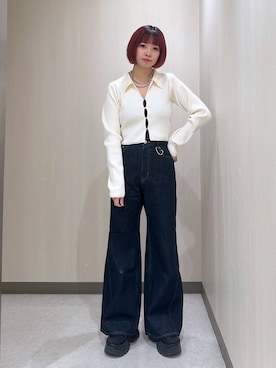 「JEANASIS（ジーナシス）のランダムアウトソールスニーカー/968688（スニーカー）」を使った、まいてぃさん（レディース・158cm）の秋コーディネート