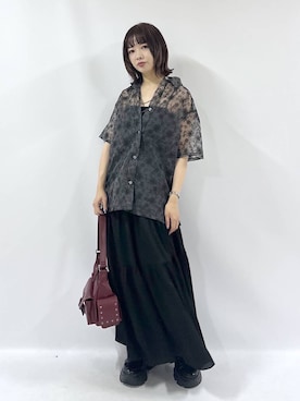 「PAGEBOY（ページボーイ）の【ステンレス素材】ロングボールチェーンネックレス（ネックレス）」を使った、まいてぃさん（レディース・158cm）の夏コーディネート