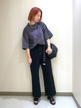 「PBLIM（ページボーイリム）のPAGEBOYLIM/カツラギスケーターパンツ（その他パンツ）」を使った、まいてぃさん（レディース・158cm）の夏コーディネート