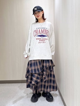 「アイテム（ブーツ）」を使った、まいてぃさん（レディース・158cm・20代）の秋コーディネート