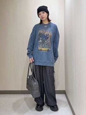 「アイテム（スウェット）」を使った、まいてぃさん（レディース・158cm・20代）の秋コーディネート