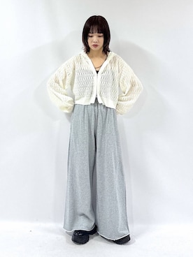 「韓国ファッション」｜「アイテム（パーカー）」を使った、まいてぃさん（レディース・158cm）の秋コーディネート