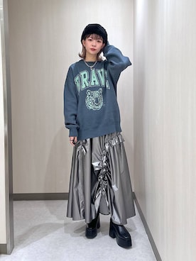 「アイテム（キャップ）」を使った、まいてぃさん（レディース・158cm・20代）の秋コーディネート