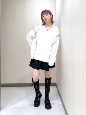 「PBLIM（ページボーイリム）のアイテム（アクセサリー）」を使った、まいてぃさん（レディース・158cm）の秋コーディネート