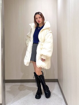 「レースアップシューズ」｜「アイテム（ブルゾン）」を使った、まいてぃさん（レディース・158cm）の秋コーディネート