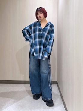 「JEANASIS（ジーナシス）のランダムアウトソールスニーカー/968688（スニーカー）」を使った、まいてぃさん（レディース・158cm）の秋コーディネート