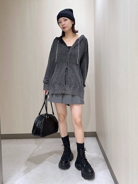 「アイテム（ブーツ）」を使った、まいてぃさん（レディース・158cm・20代）の秋コーディネート