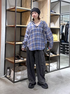 「PAGEBOY（ページボーイ）のアイテム（帽子）」を使った、まいてぃさん（レディース・158cm）の春コーディネート