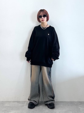 「アイテム（スウェット）」を使った、まいてぃさん（レディース・158cm・20代）の秋コーディネート