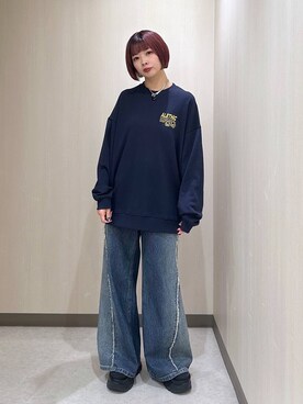 「アイテム（スウェット）」を使った、まいてぃさん（レディース・158cm・20代）の秋コーディネート