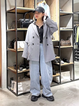 「PAGEBOY（ページボーイ）のアイテム（帽子）」を使った、まいてぃさん（レディース・158cm）の春コーディネート