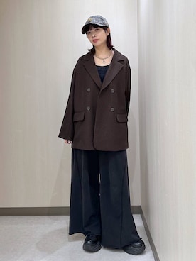 「アイテム（キャップ）」を使った、まいてぃさん（レディース・158cm・20代）の秋コーディネート