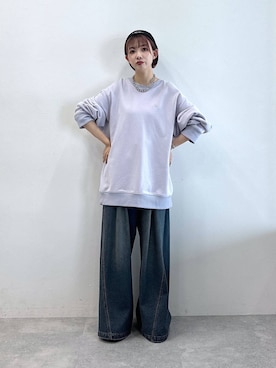 「アイテム（スウェット）」を使った、まいてぃさん（レディース・158cm・20代）の夏コーディネート