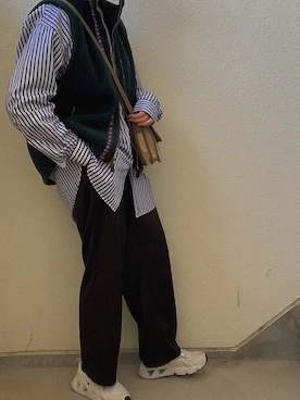 「UNIQLOコーデ」｜「アイテム（ダウンベスト）」を使った、りおさん（レディース・162cm）の秋コーディネート