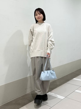 「冬の差し色コーデ」｜rikoさん（レディース・154cm）の冬コーディネート