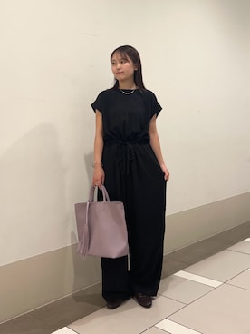 「アイテム（サロペット/オーバーオール）」を使った、rikoさん（レディース・154cm・20代）の夏コーディネート