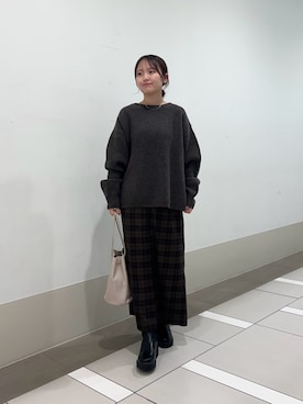 「URBAN RESEARCH DOORS（アーバンリサーチドアーズ）のアイテム（スカート）」を使った、rikoさん（レディース・154cm）の秋コーディネート