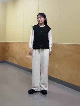 「アイテム（ベスト）」を使った、rikoさん（レディース・154cm・20代）の夏コーディネート