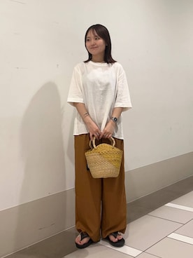 「TAW&TOE（トーアンドトー）のアイテム」を使った、rikoさん（レディース・154cm）の夏コーディネート