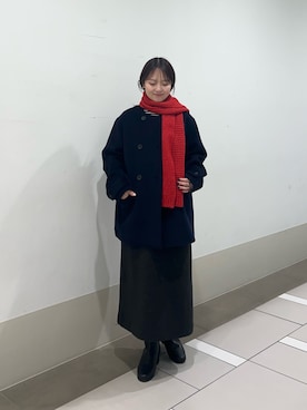 「アイテム（その他アウター）」を使った、rikoさん（レディース・154cm・20代）の冬コーディネート