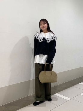 「ブラウスコーデ」｜「アイテム（バレエシューズ）」を使った、rikoさん（レディース・154cm）の秋コーディネート