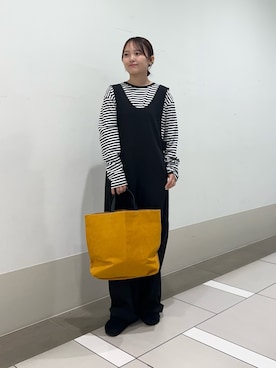 「FORK&SPOON（フォークアンドスプーン）のアイテム（ワンピース）」を使った、rikoさん（レディース・154cm）の秋コーディネート