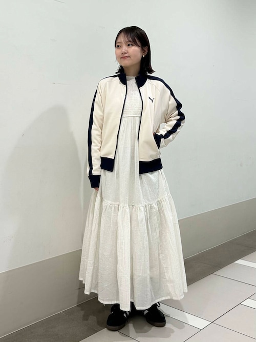 25SS⭐️アーバンリサーチドアーズ ラメストライプワンピース 紺 長袖 M URBAN RESEARCH DOORS ワンピース ラメストライプワンピース