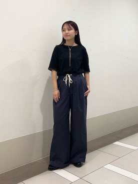 「アイテム（ネックレス）」を使った、rikoさん（レディース・154cm）の夏コーディネート