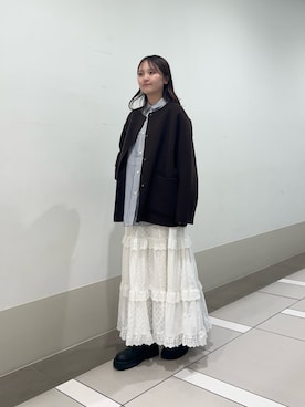 「URBAN RESEARCH DOORS（アーバンリサーチドアーズ）のアイテム（スカート）」を使った、rikoさん（レディース・154cm）の秋コーディネート