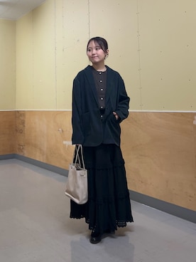 「アイテム（その他アウター）」を使った、rikoさん（レディース・154cm）の秋コーディネート