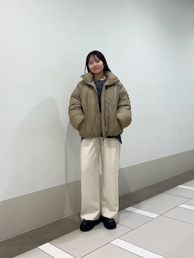 「アイテム（ダウンジャケット/コート）」を使った、rikoさん（レディース・154cm・20代）の秋コーディネート