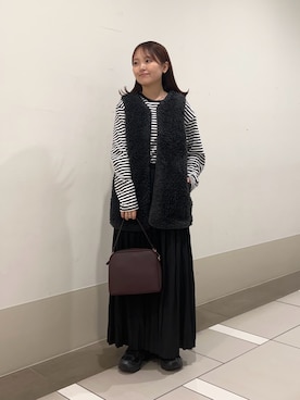 「URBAN RESEARCH DOORS（アーバンリサーチドアーズ）の2WAYスクエアショルダーバッグ（ショルダーバッグ）」を使った、rikoさん（レディース・154cm）の秋コーディネート