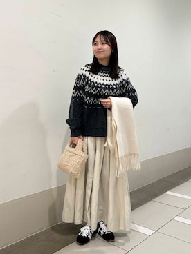 「COLD BREAKER（コールドブレーカー）のアイテム」を使った、rikoさん（レディース・154cm）の冬コーディネート