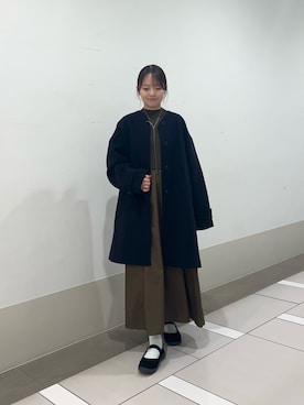 「アイテム（その他アウター、ブルー系）」を使った、rikoさん（レディース・154cm）の秋コーディネート