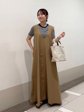 「PETIT BATEAU（プチバトー）のアイテム」を使った、rikoさん（レディース・154cm）の夏コーディネート