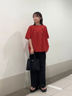 「URBAN RESEARCH DOORS（アーバンリサーチドアーズ）のアイテム（シャツ/ブラウス）」を使った、rikoさん（レディース・154cm）の夏コーディネート