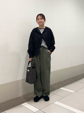「ORCIVAL（オーシバル）のORCIVAL　TOTE BAG SMALL（トートバッグ）」を使った、rikoさん（レディース・154cm）の秋コーディネート
