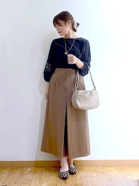 「SHOO・LA・RUE（シューラルー）のアイテム（その他パンツ）」を使った、かのさん（レディース・157cm）の秋コーディネート