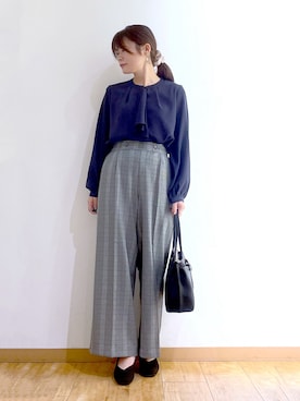 「SHOO・LA・RUE（シューラルー）のアイテム（その他パンツ）」を使った、かのさん（レディース・157cm）の秋コーディネート