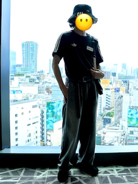 「Graphpaper（グラフペーパー）のアイテム」を使った、nananaizmさん（メンズ・170cm）の夏コーディネート