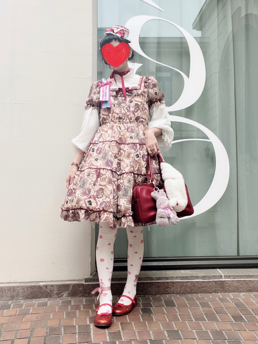 「ロリータ、ロリータファッション、着回しコーデ、ワンピース、ミックススタイル、ラクチンコーデ」｜「ALICE and the PIRATESのアイテム（ワンピース、ピンク系）」を使った、月光さん（レディース・163cm）の冬コーディネートの1枚目の写真