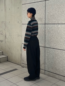 「HOKA（ホカ）のアイテム」を使った、Rionさん（レディース・163cm）の冬コーディネート