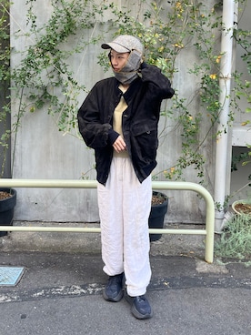 「アイテム（帽子）」を使った、Rionさん（レディース・163cm）の秋コーディネート