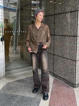 「アイテム（ヘアバンド）」を使った、Rionさん（レディース・163cm）の秋コーディネート