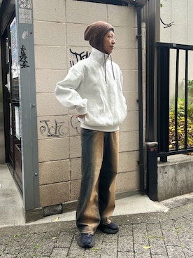 「アイテム（ニットキャップ/ビーニー）」を使った、Rionさん（レディース・163cm）の秋コーディネート