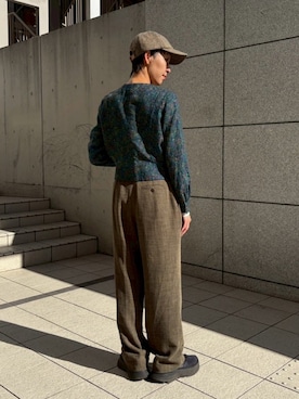 「アイテム（帽子）」を使った、Rionさん（レディース・163cm）の秋コーディネート