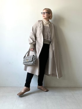 「Bou Jeloud（ブージュルード）のアイテム」を使った、TSUKIさん（レディース・153cm）の秋コーディネート